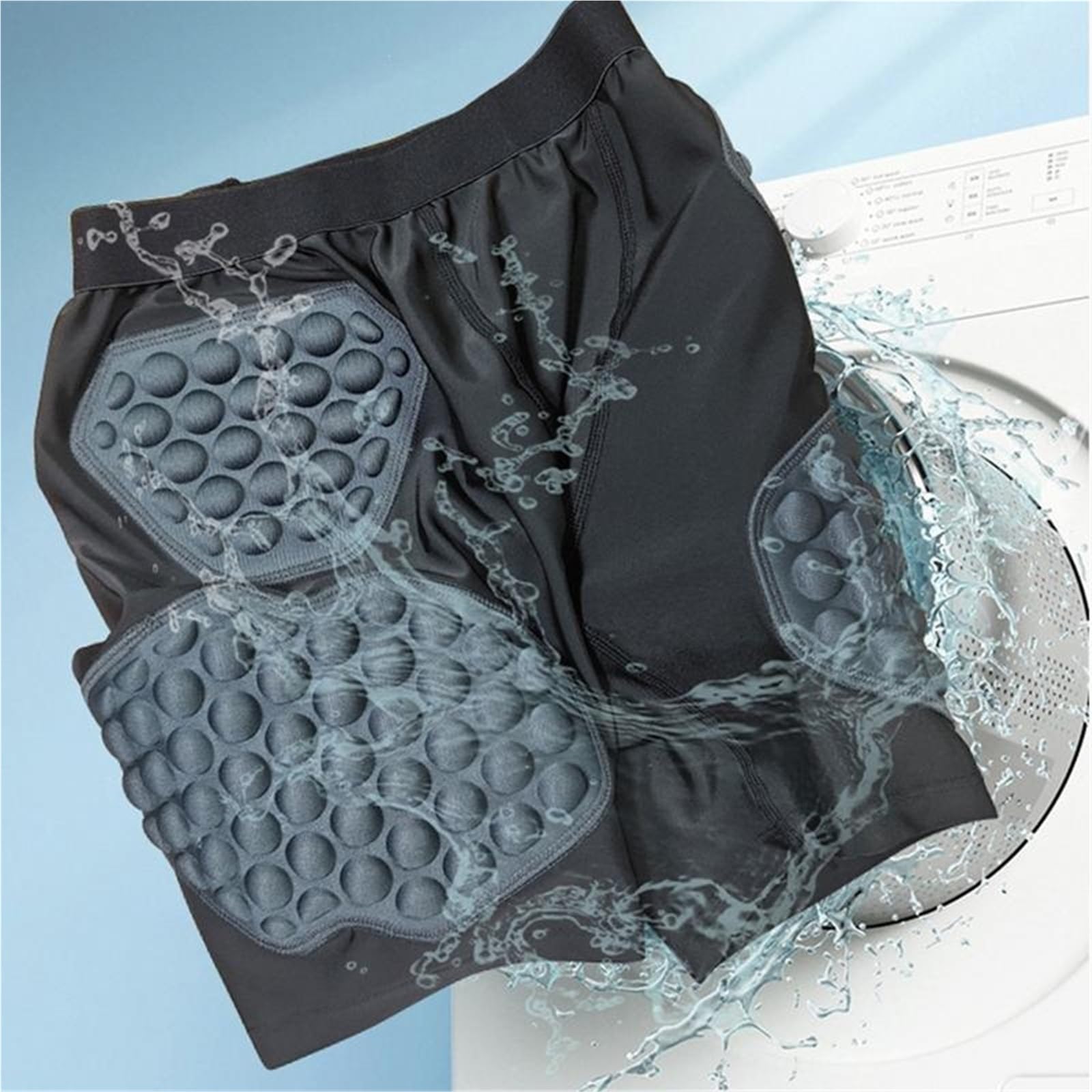 Protecteur de Hanches pour Ski Short de Moto, Protection des Hanches, for VTT et Motocross, Rembourrage , Short Compression, Pantalon 3D for Jeunes