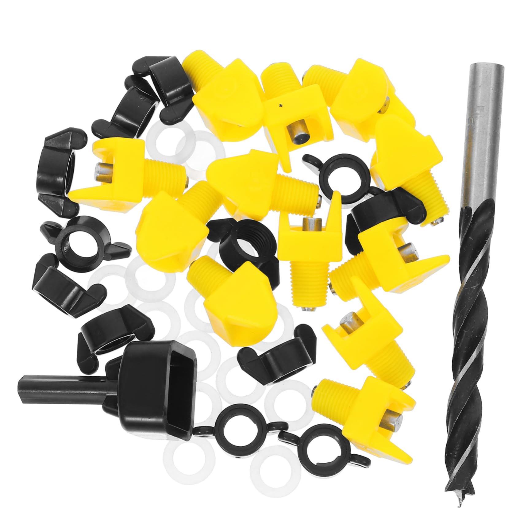 POPETPOP 3 Set Per Fontanella Forniture Agricole Attrezzature Per L'acqua Potabile Del Pollo Per Pulcino Ciotola Dell'acqua Di Pollo D'acqua Per Pulcini Pvc，