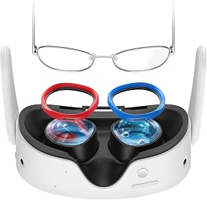 AMVR 6 Pair Glasses Spacer Compatible with Quest 3s/Quest 2, VR Lens Protector Accessories Silicone Anti-Scratch Ring to Protect Lens and Glasses Compatible with Meta Quest 1/Rift S/Go（Not for Q3）