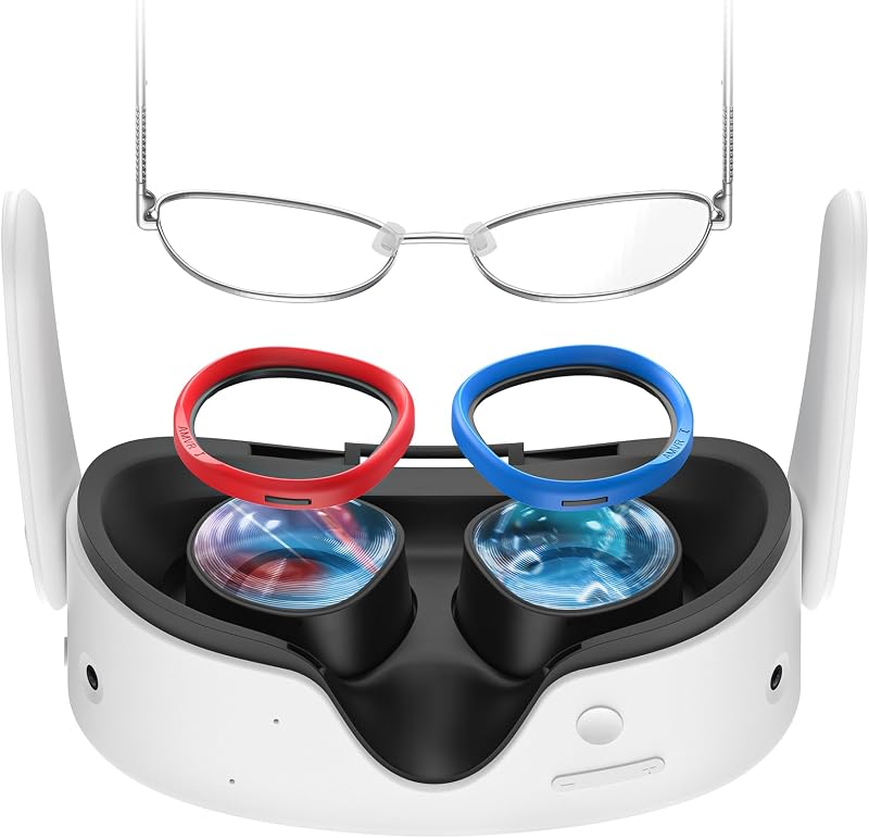 Espaciador de lentes AMVR compatible con accesorios Oculus Quest 3S/Quest 2/Rift S, anillo antiarañazos de silicona suave, protege lentes VR y lentes graduadas de arañazos (no compatible con Quest 3)