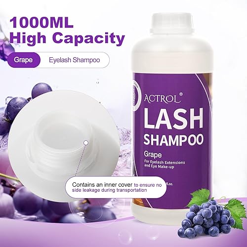 Miniatura 96 de Limpiador de extensiones de pestañas Aloe 1L Natural Lash Extension Shampoo Professional Eyelid Foaming Cleanser Parabenos & Sulfate Free