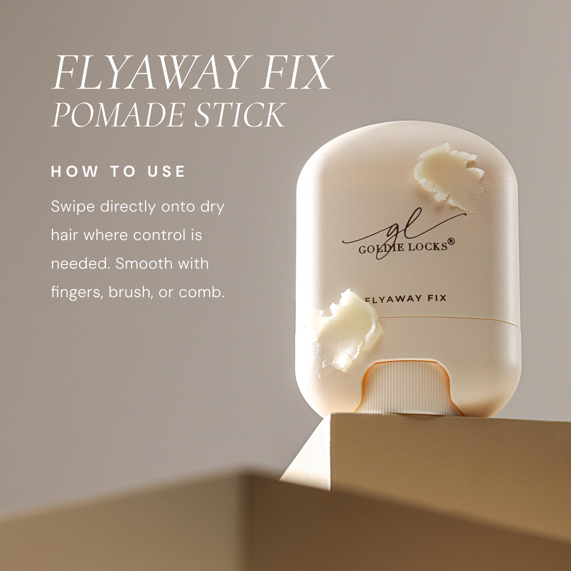 Goldie Locks Flyaway Fix - Ungüento hidratante para cabello y extensiones, para peinar y definir, sin residuos, 12 g