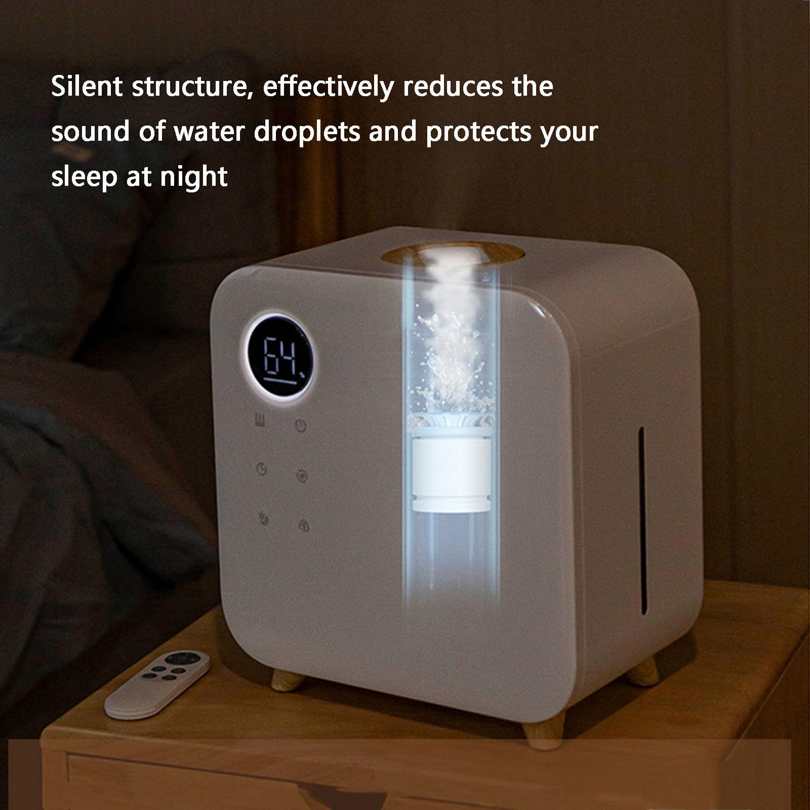 Humidificadores para Habitaciones Grandes, Humidificador Ultrasónico De 5,5 L con Vapor Frío Y Llenado Superior, Máquina De Aroma Inteligente, con Control Remoto, Temporizador De Soporte