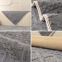 Vista 7 de vctops Funda de sofá de felpa jacquard geométrica, funda antideslizante neutra, suave y cálida para perros, niños y mascotas, protector de muebles