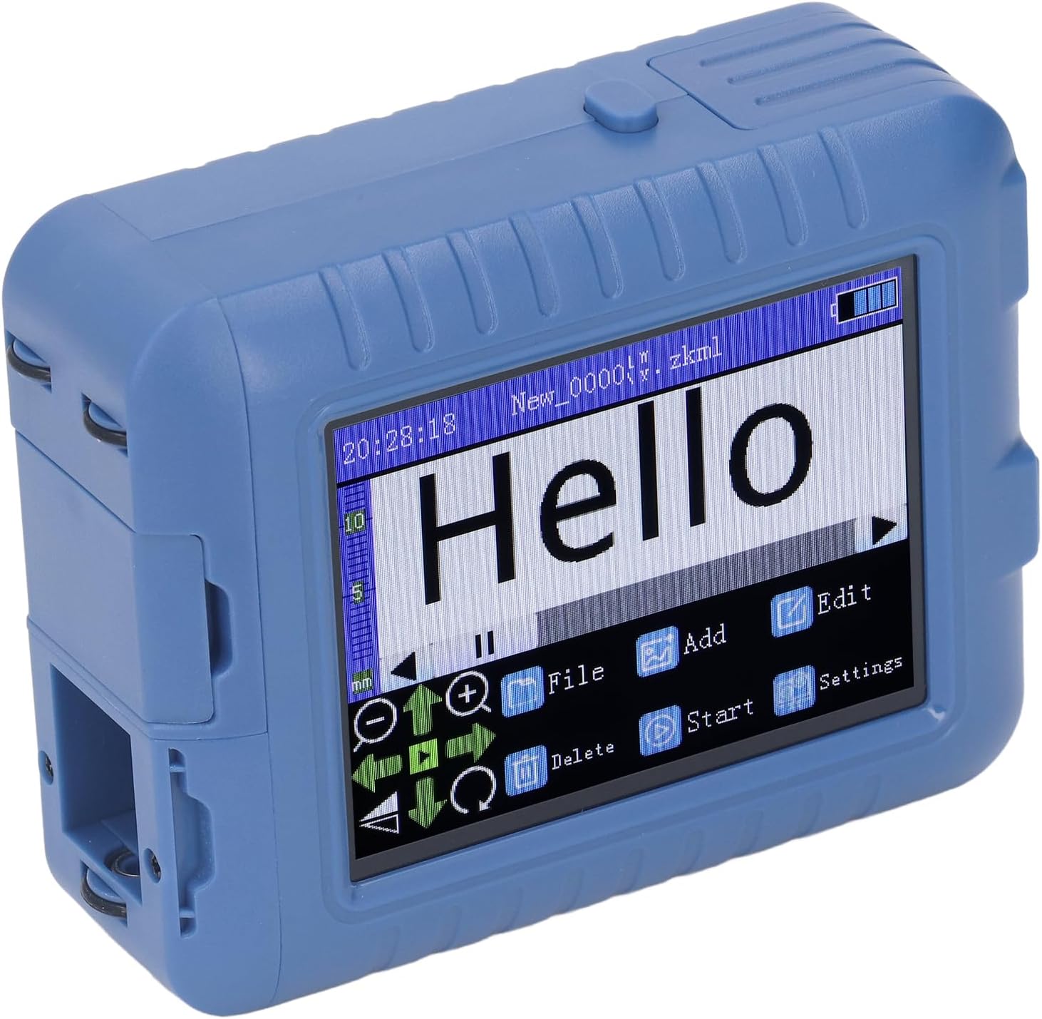 Inkjet Coding Machine, 12.7mm 3.5in Mini Smart Inkjet Printer Blue Looking Type C DPI Adjustable QR Code Printing Machine Color, Inkjet Printer Ink