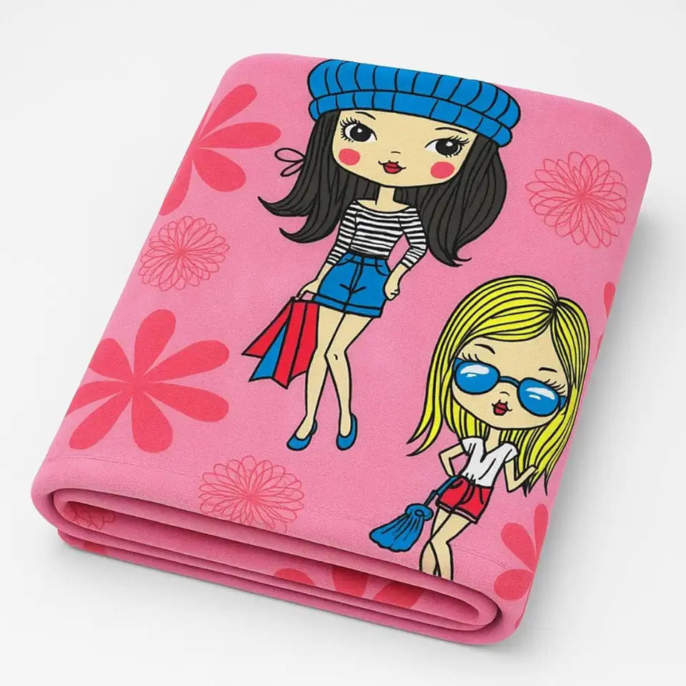 Manta Cobertor Em Microfibra 180x200cm Toque Aveludado Estampada Solteiro King 1 Peça | ADMIRARE (DOLL)