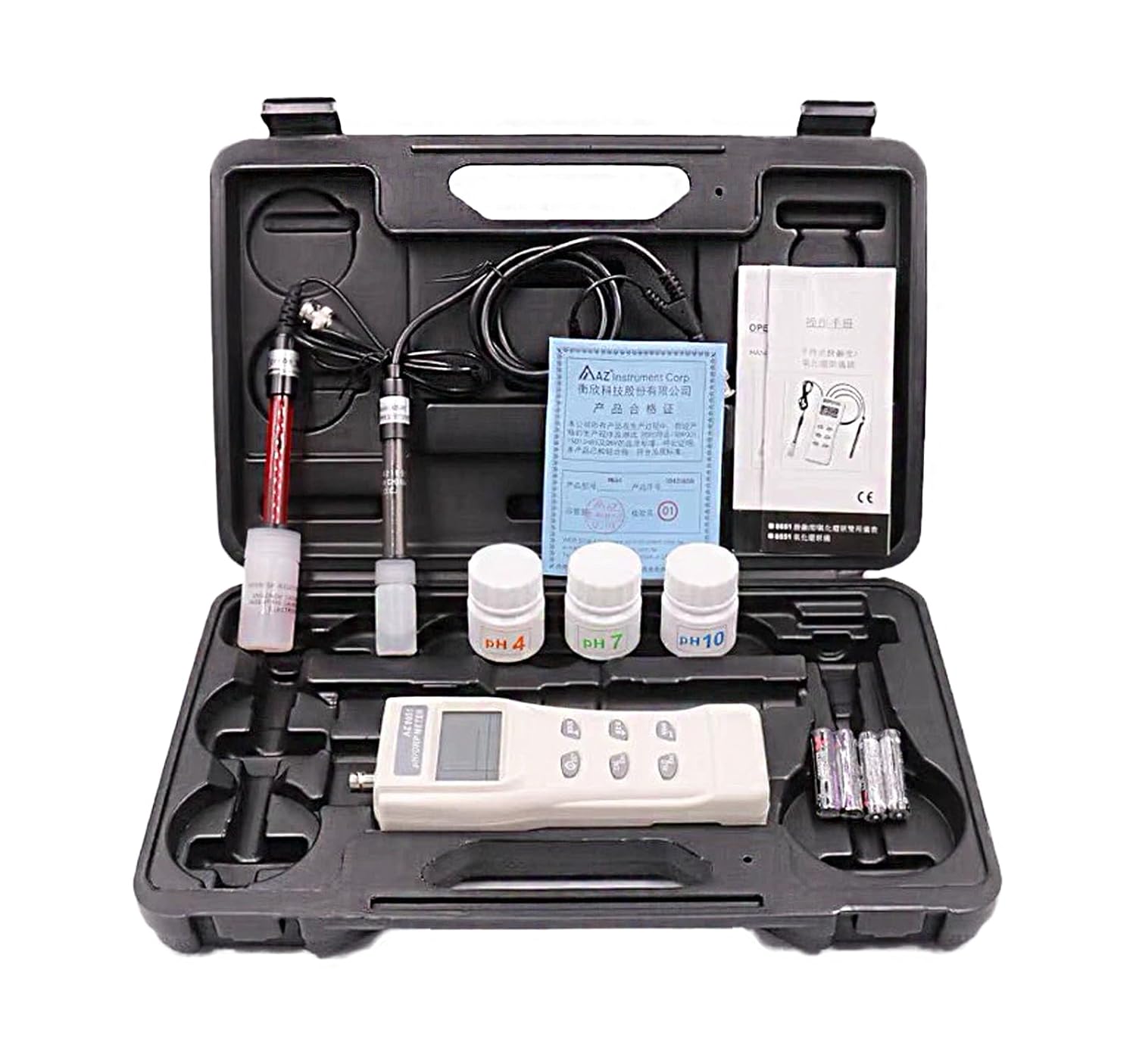 AZ8651 pH & ORP Meter Digital Handheld Water Quality Tester pH & ORP Meter pH Meter Oxidation Reduction Potential Meter 0.00~14.00 -1999~1999 mV AZ-8651