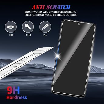 Privacy Screen Protector for Xiaomi Redmi Note 11 Pro+ 5G,Anti-Spy Tempered Glass Film, Fingerprint ID Compatible, Drop Resistant,Touch Sensitive, No Bubbles,2-Pack