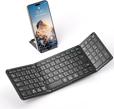 Omikamo Bluetooth Keyboard, Foldable, Wireless Numeric Keypad, iPhone Keyboard, Black |     3  Windows/Mac/iOS  Type-C
