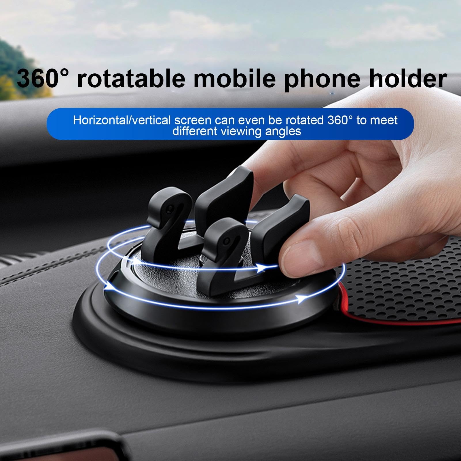 Tappetino antiscivolo multifunzione per auto, supporto per telefono in silicone, tappetino universale multifunzione per cruscotto auto, con supporto per telefono, chiavi, gadget