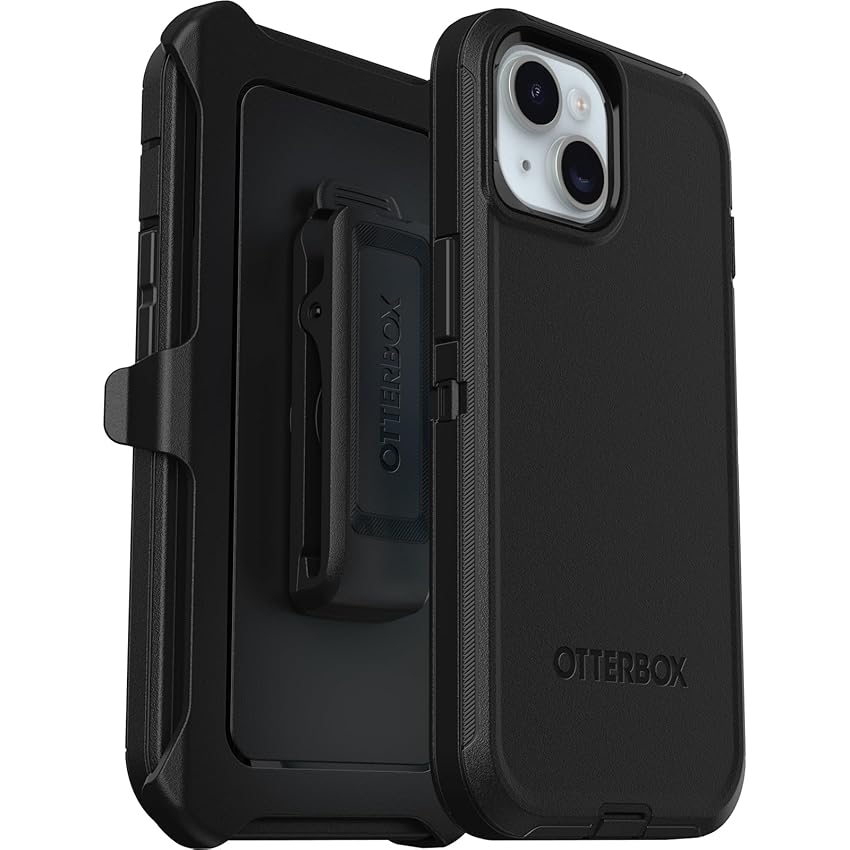 Immagine del prodotto Otterbox Cover per iPhone 15 / iPhone 14 / iPhone 13 Defender, resistente a shock e cadute, cover robusta, testata 5x vs norme MIL-STD 810G, Nero
