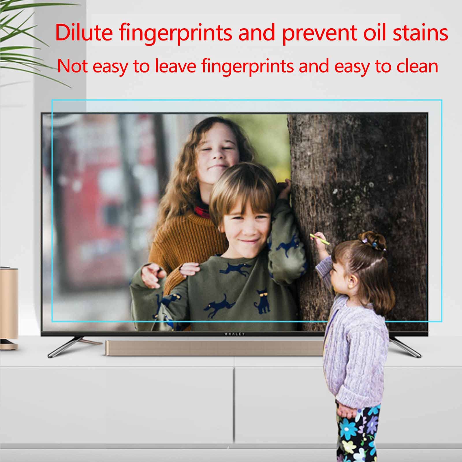 pellicola protettiva per schermo TV, anti-blu Ray, HD Eye Protection, per bambini, protezione degli occhi, anti graffio, 170 cm (1563 x 908)