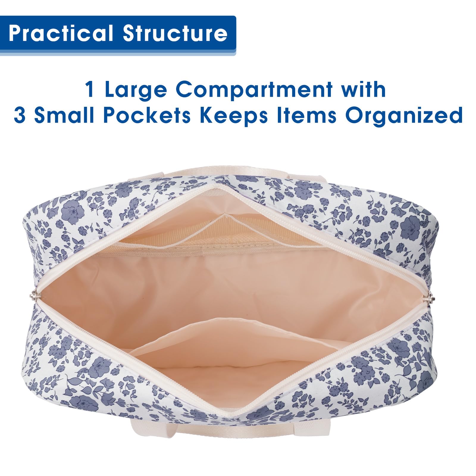 Narwey Toiletry Bag, Large Toiletry Bags for Women, Full Size Wash Bag Women, Large Makeup Bag with Handles, Portable Toiletries Bag for Travel, Make up Cosmetic Organizer for Essentials - 2