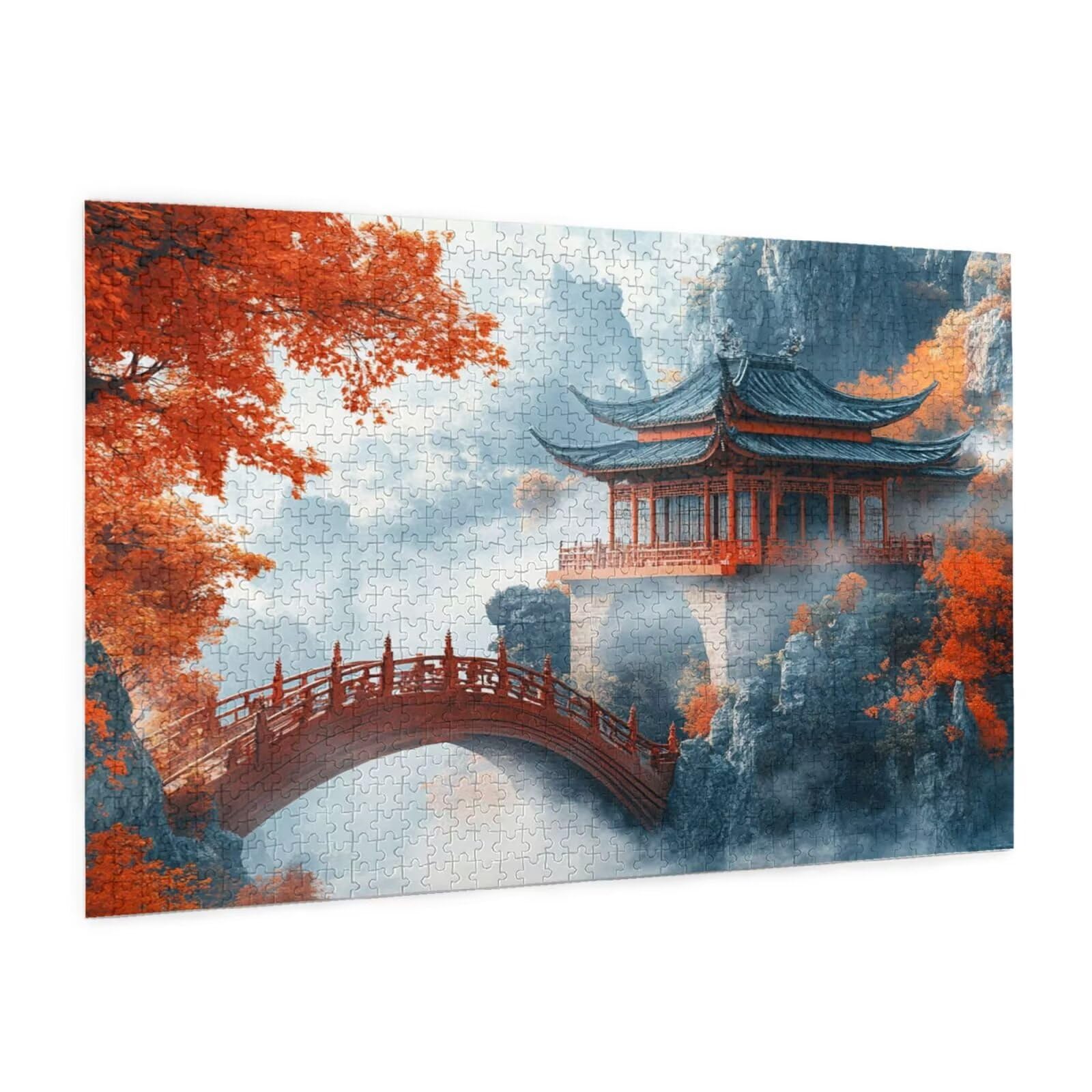 Puzzle krajobrazu, 6000 elementów, puzzle na strych, dla dorosłych, z pudełkiem na prezent, duże drewniane puzzle dla dorosłych, gra zręcznościowa dla całej rodziny, prezenty dla kobiet, 105 x 180 cm
