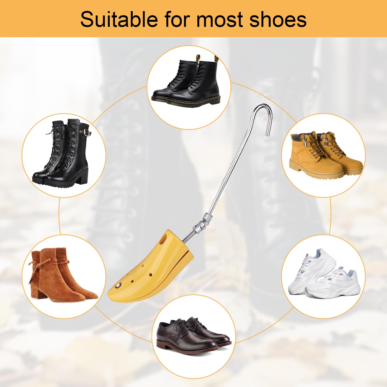 Embauchoirs à Chaussures Bottes, Elargisseur Chaussure Agrandisseur, Réglable Embauchoir pour Homme Femme, Embauchoir à Chaussures pour pieds épais, Civières à Chaussures Réglables en Hauteur, 40-47