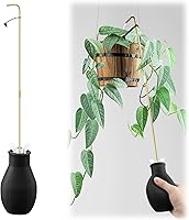 Dreyoo 19" Long Spout Squeeze Bottle for Hanging Plants - Precise 8oz Watering Can Alternative for Houseplants & Baskets, Black