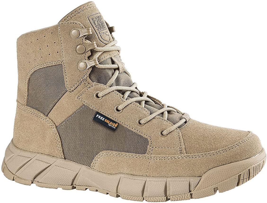 FREE SOLDIER Waterproof Hiking Work Boots Men's Tactical Boots 6 Inches Lightweight Military Boots Breathable Desert Boots - Image 4