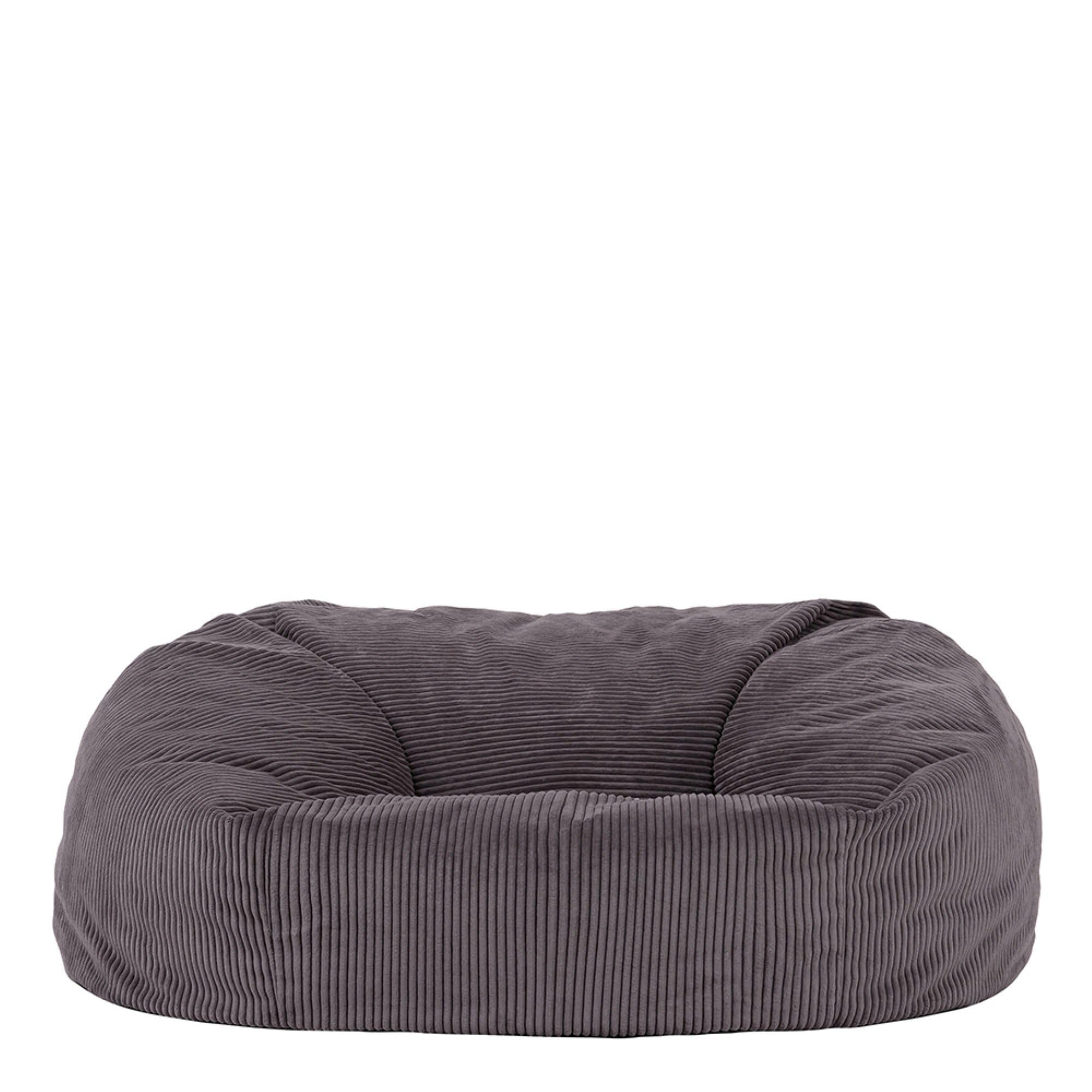 Icon Soul Cord XXL Sitzsack Sofa mit Füllung, Grau