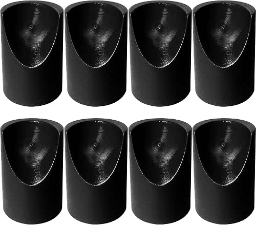 Gluposti Folding Chair V-Tip Stabilizer Caps, 7/8 Inch, Black, 8