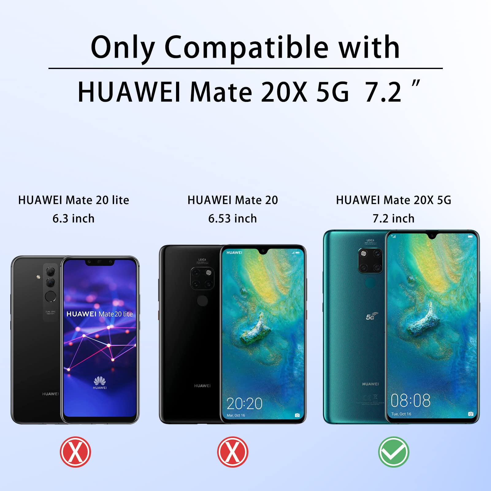 NEW'C Panzerglas Für Huawei Mate 20 Lite & Honor Play – 3 Stück, 9H Härte, Kratzfester Displayschutz, 0,33 Mm Dünn, Oleophob