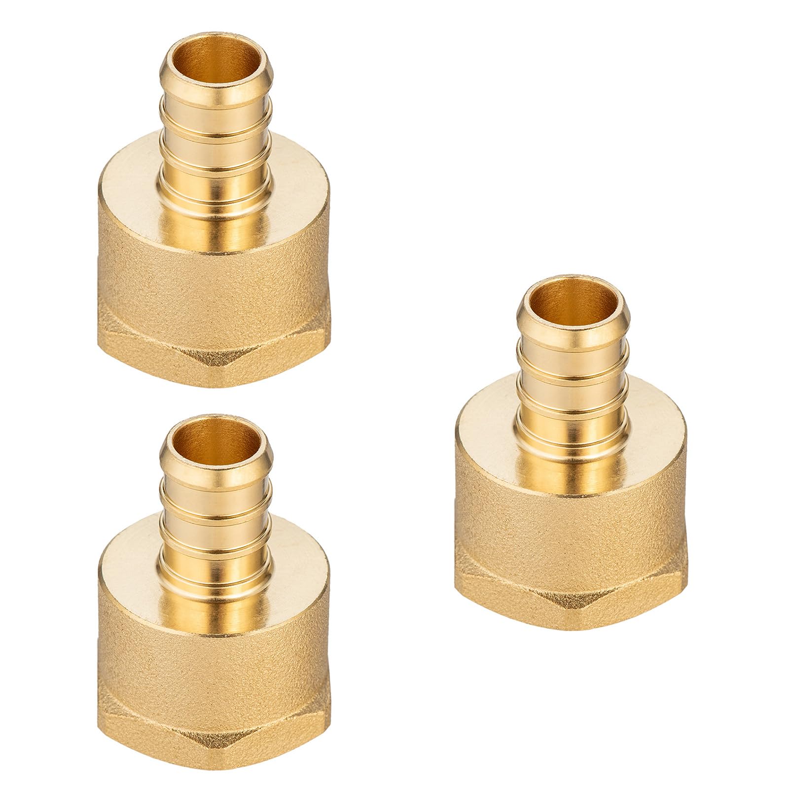 Woedpez 3Pcs Safe Easy 1 / 2Inch B Thread Fitting Erosion Resistant Joints For Plumbing & Water Supply Systems Erosion Resistant Brass Pipe Fittings