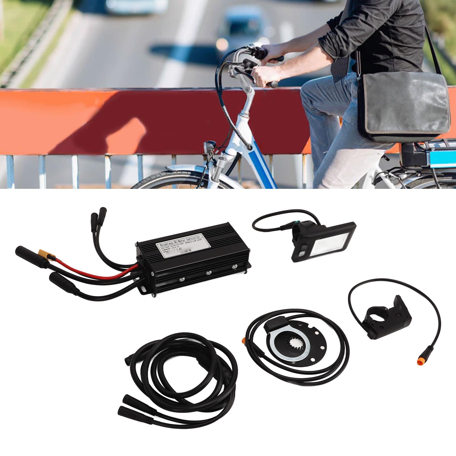 Controlador de 3 modos Sinewave 26A con panel de visualización EN05 Acelerador de dedo Conector impermeable Kit de modificación de bicicleta para scooter eléctrico Bicicleta