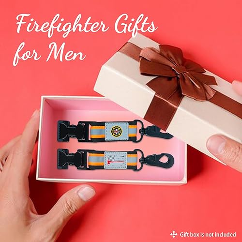 Miniatura 6 de KUNN Clips para guantes de bombero, doble extremo, con patrón creativo, resistente, seguridad de trabajo, guantes, regalo para hombres