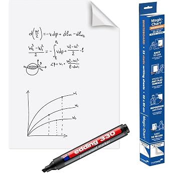 Legamaster 7-159100 Magic-Chart whiteboard electrostatic film for various surfaces rolled 25 sheets each 60 x 80 cm