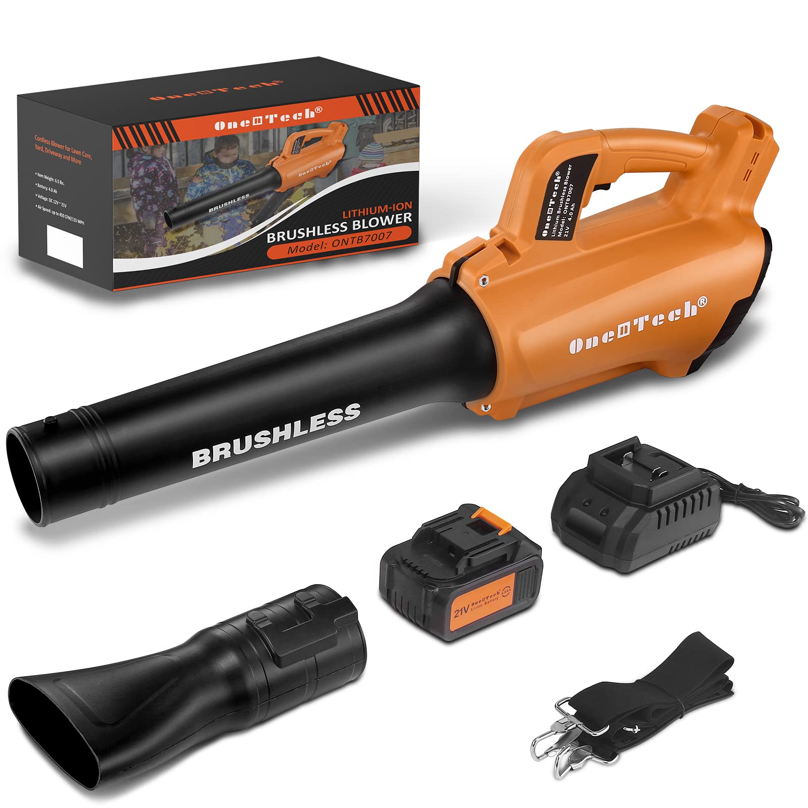 Photo 1 of **PARTS ONLY** Leaf Blower Cordless with Battery and Charger- Orange