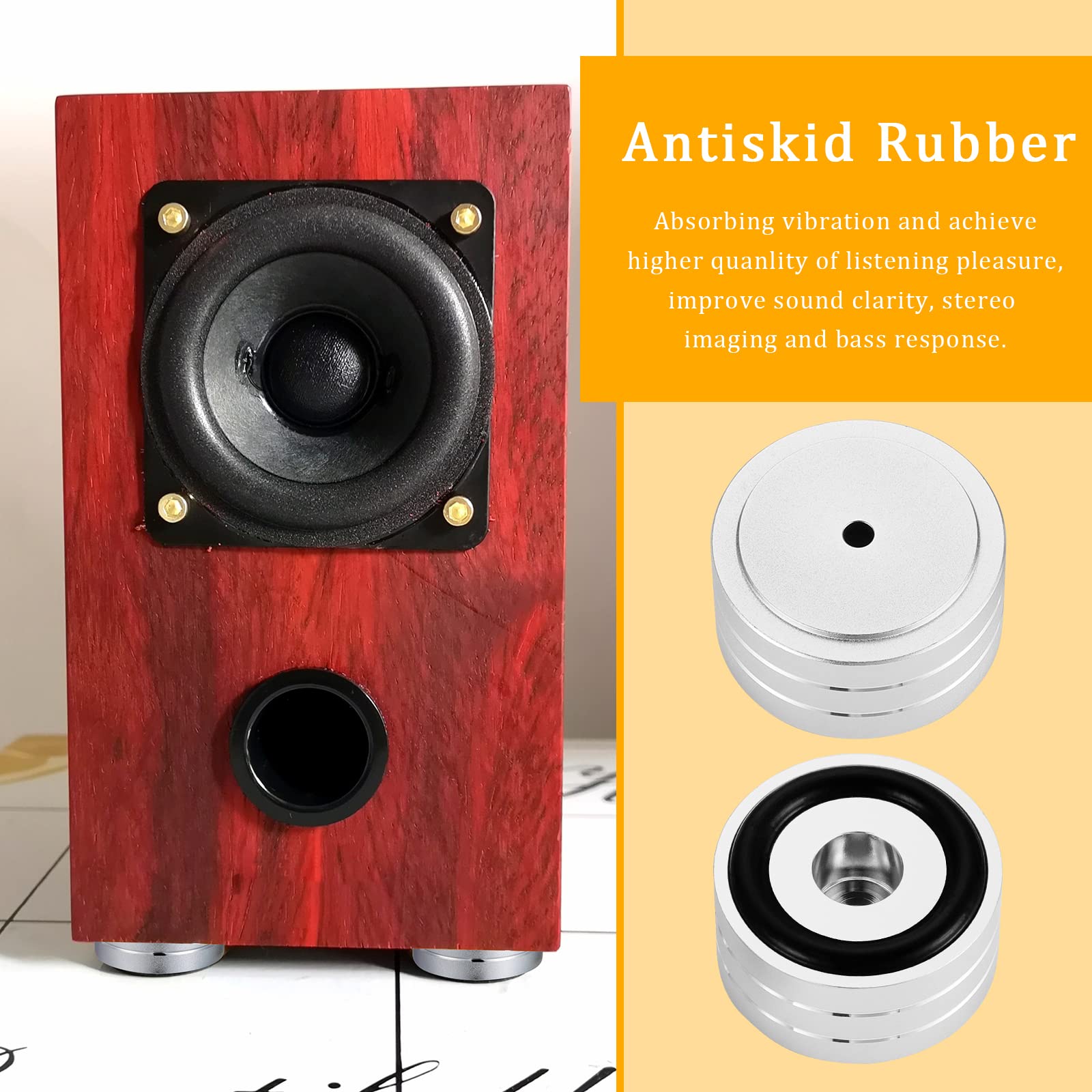 Piedino HiFi Audio In Lega Di Alluminio Con Molla