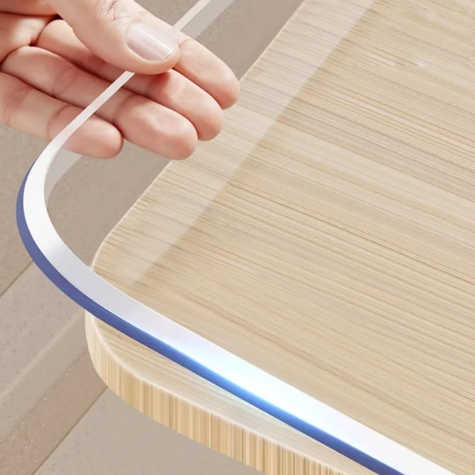 PVC Clear Table Protector 3mm PVC Table Protector, Water proof Clear Rectangular, Sound Heat Insulation, Multi Sizes(75x100cm/30x30in)
