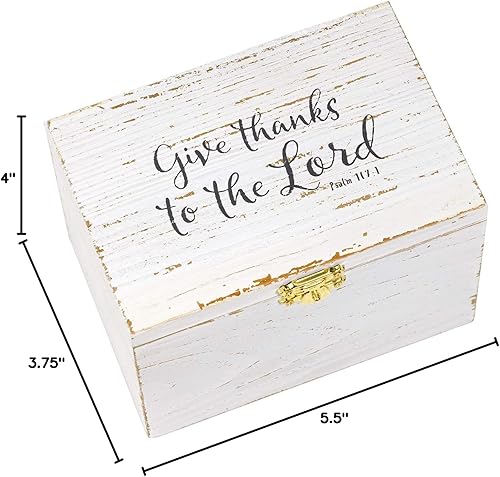 Miniatura 5 de Eccolo Caja de madera de recuerdo con tarjetas de oración, juego de regalo incluye caja de oración decorativa y 50 tarjetas de notas diseñadas, baúl