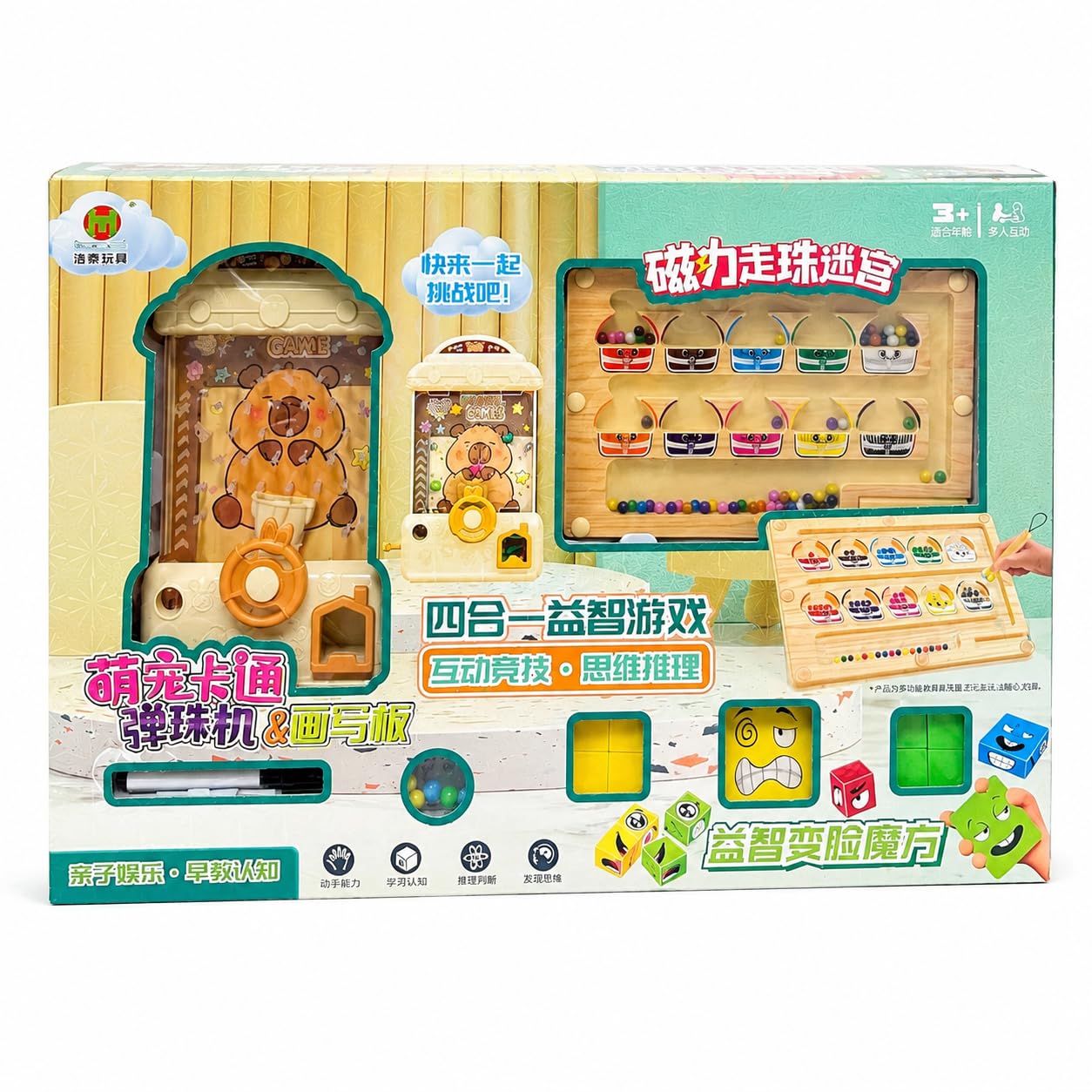 Juego Mesa Interactivo, Juguete Educativo Plástico para Niños 3+, Actividad Familiar Interior