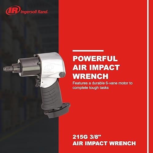 Miniatura 2 de Ingersoll Rand Llave de impacto neumática 215G 38", par máximo de 160 pies-libras, empuñadura de pistola