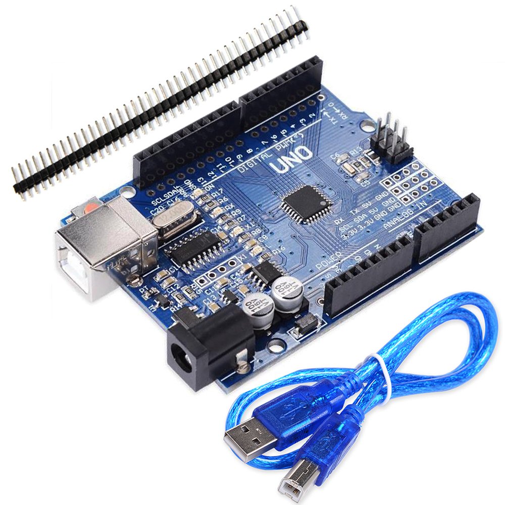 UNO R3 ATmega328P Development Board for Arduino Compatible Arduino UNO R3 Arduino IDE Develope Kit Microcontroller with USB Cable Straight Pin Header 2.54mm Pitch Robot Parts