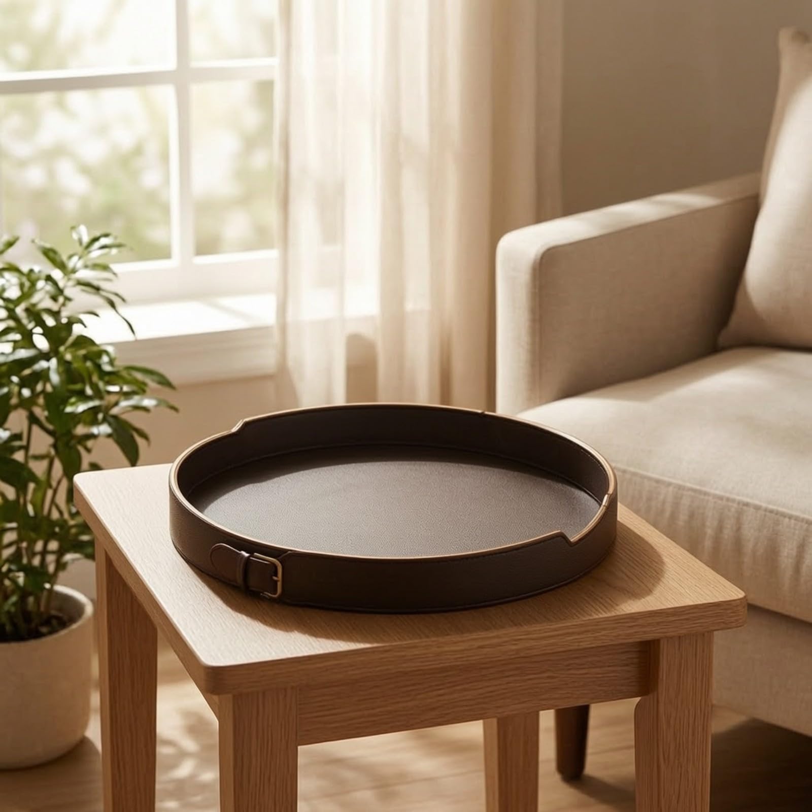 Baoblaze Vassoio in Metallo | Design Minimalista e Pulito, Vassoio con Bordi Rialzati, per Tavolino da Caffè