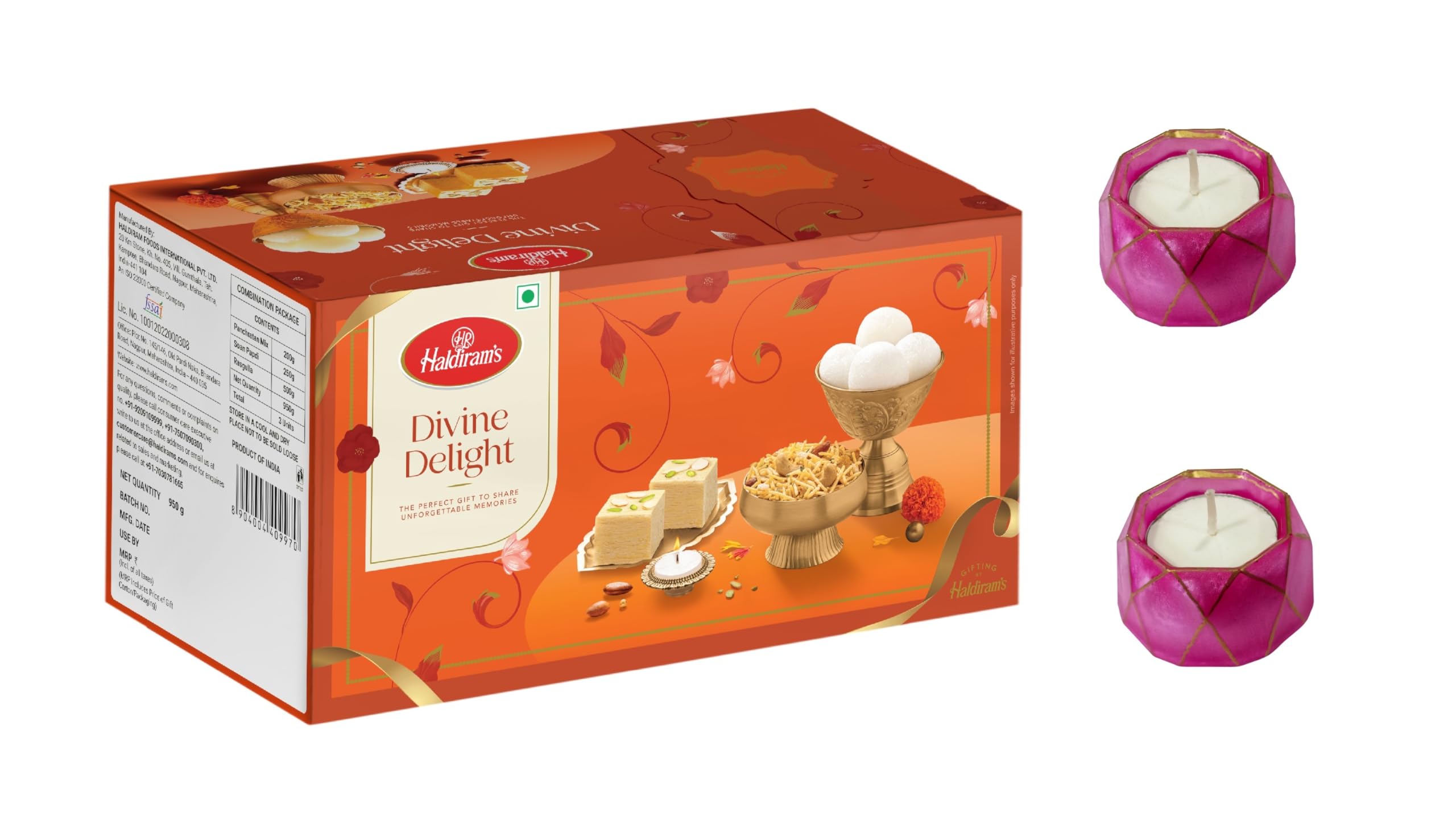 Haldirams Nagpur Divine Delight Diwali Gift Box with 2 Small Diya + Free Diwali Greeting (B09HFJ2XVM) Amazon Price History, Amazon Price Tracker