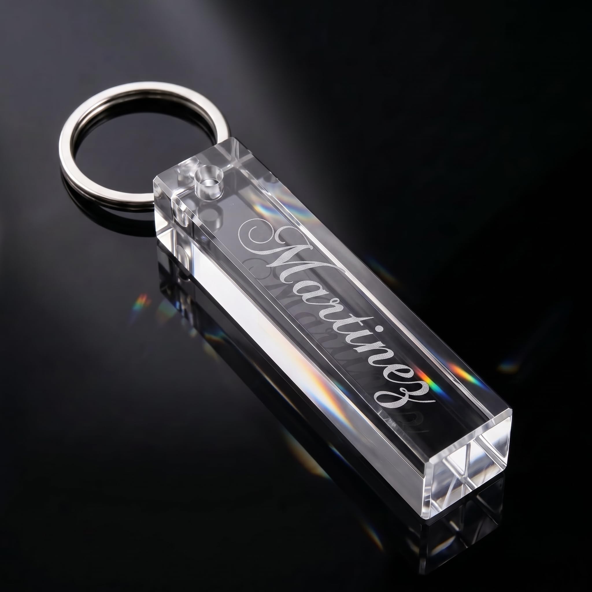 DIGI ARTS Personalised Custom Laser Engraved Clear Acrylic Crystal Keychain personal and corporate gifts, return gifts.-picture-46