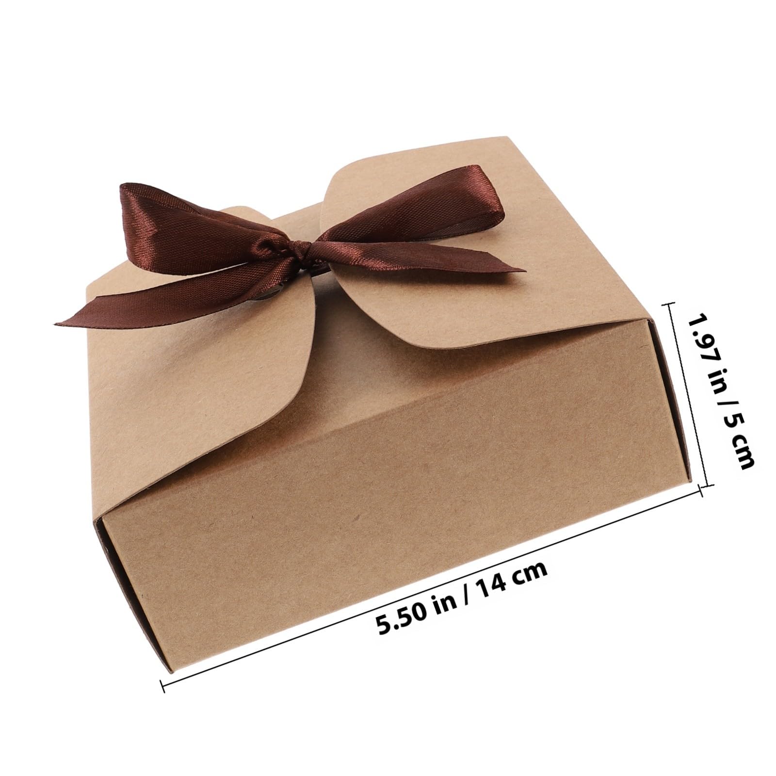 Scatole per Confezioni in Carta Kraft 20 Pezzi Scatoline Quadrate Marroni Leggere Cordino per Biscotti Dolcetti Caramelle Feste Matrimoni Compleanni