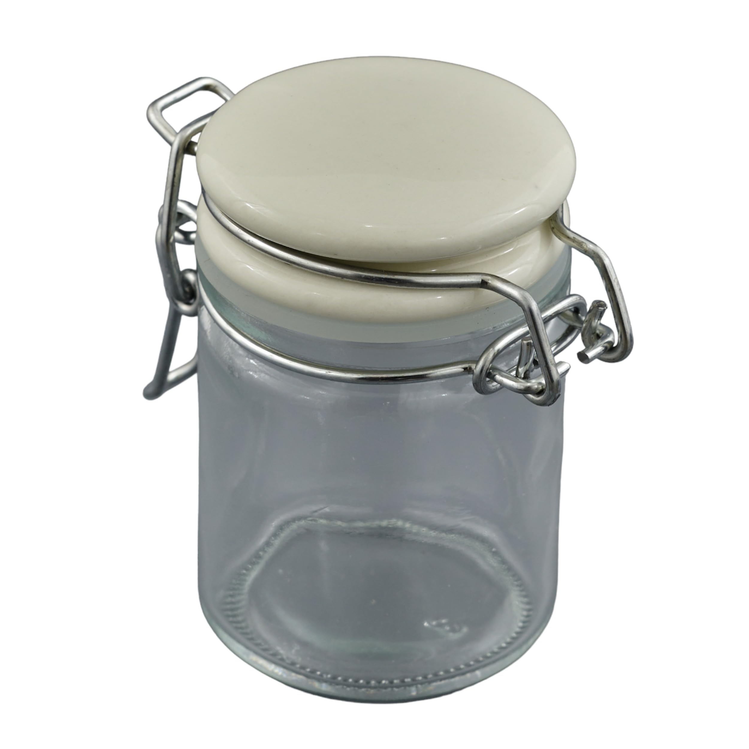 Doni Bomboniere Matrimonio 12PZ Barattolo con Tappo in Ceramica Porta Spezie Caramelle Confetti Marshmallow Cresima Comunione Annivesario Confettata Segnaposto Bianca Ermetico Base Tonda Idee Regalo