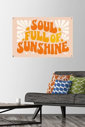 Miniatura 2 de Trends International Hey Happy - Soul Full Of Sunshine Wall Poster, 22.37" x 34.00", Premium Poster & Push Pin Bundle