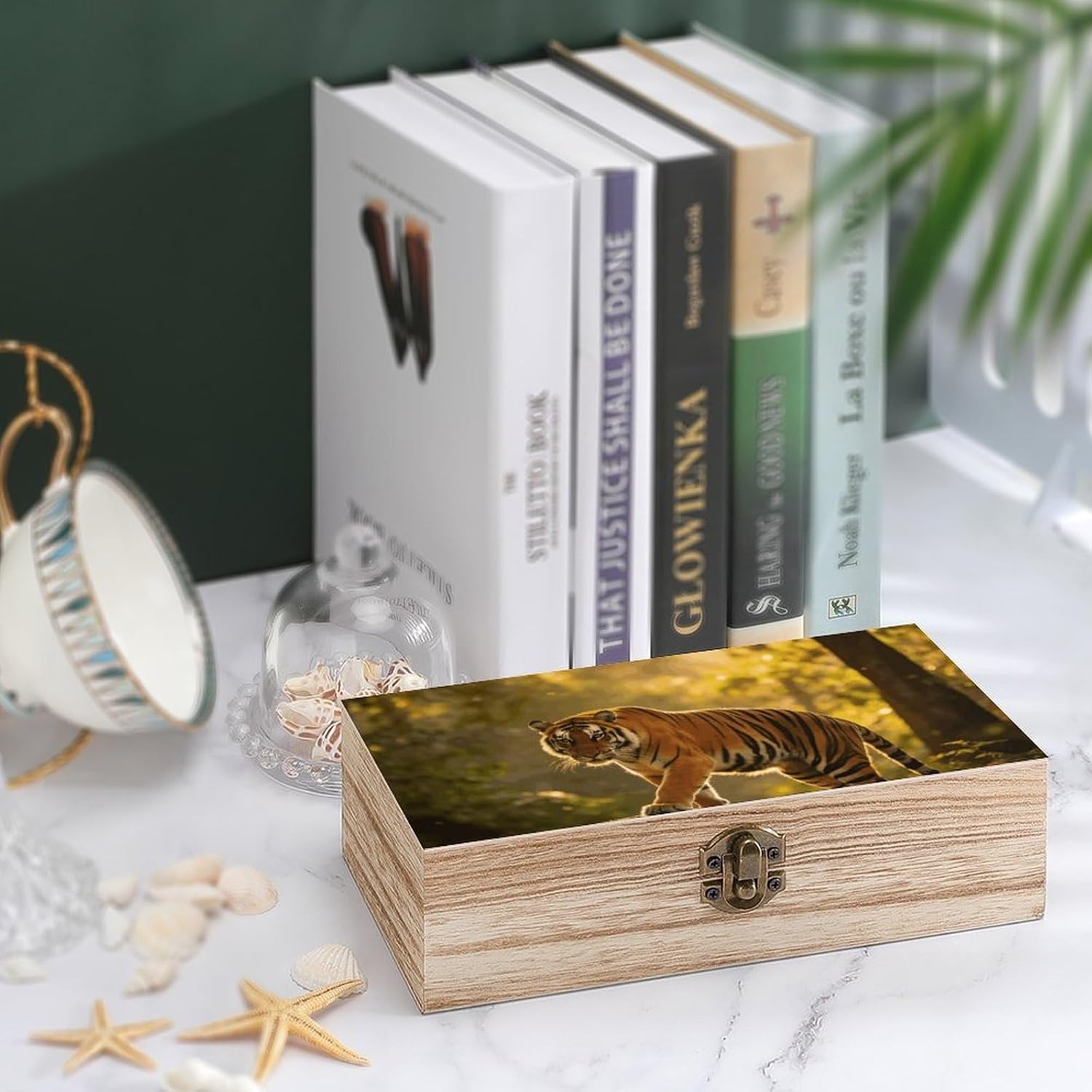 Tiger Wooden Decorative Storage Box Jewelry Box image 4