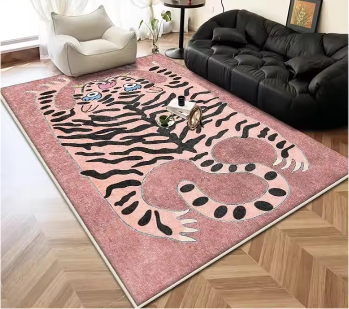 Tapis de tigre antidérapant lavable en machine grand format