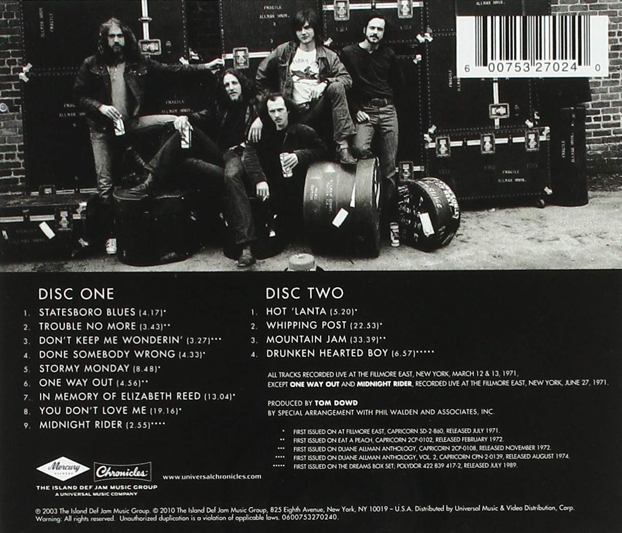 AT FILLMORE EAST D.E.J.