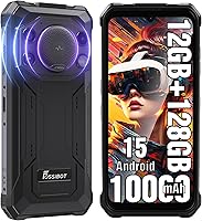 Vista 8 de FOSSIBOT F101P Android 13 Teléfono inteligente resistente, 7 GB+64 GB /1 TB Teléfono de llamada resistente 10600 mAh Teléfono desbloqueado 123dB