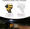 Atornillador de impacto hexagonal de 1/4 pulgada compatible con batería Dewalt 20V 60V Max | Solo herramienta, inalámbrico, longitud de cabeza de 4.3 pulgadas, torque de 2212 in-lbs, 4 velocidades, motor sin escobillas, luz LED anular 3