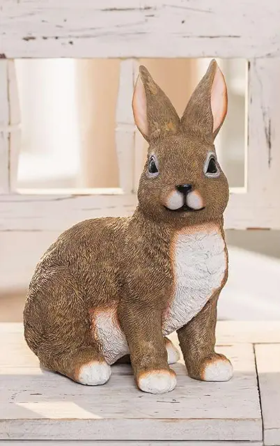 Großer Osterhase Deko Figur aus Polyresin, 30 cm hoch - Osterdeko