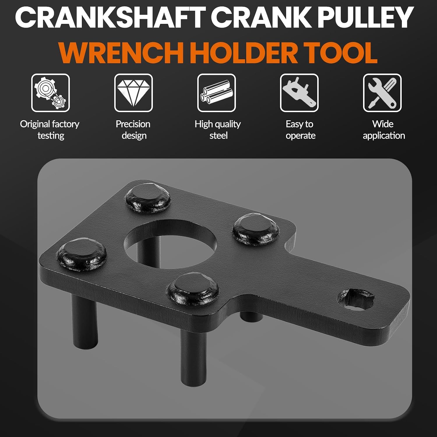 Crankshaft Wrench Holding lFixing Tool 10198A Harmonic Balancer Crankshaft Pulley for 2008-2013 Jeep Grand Cherokee & Cherokee 3.7L V6 | VW Routan Dodge Chrysler Ram 3.6L 3.2L 3.0L Engine