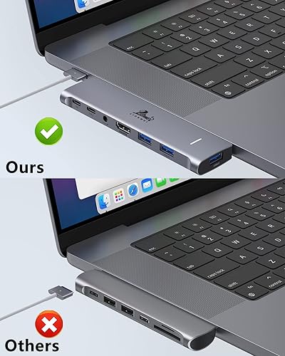 Miniatura 2 de Adaptador de concentrador USB C para MacBook ProAir M1M2 2022 2021 2020 13" 15" 16", adaptador multipuerto MacBook Accesorios para MacBook con HDMI