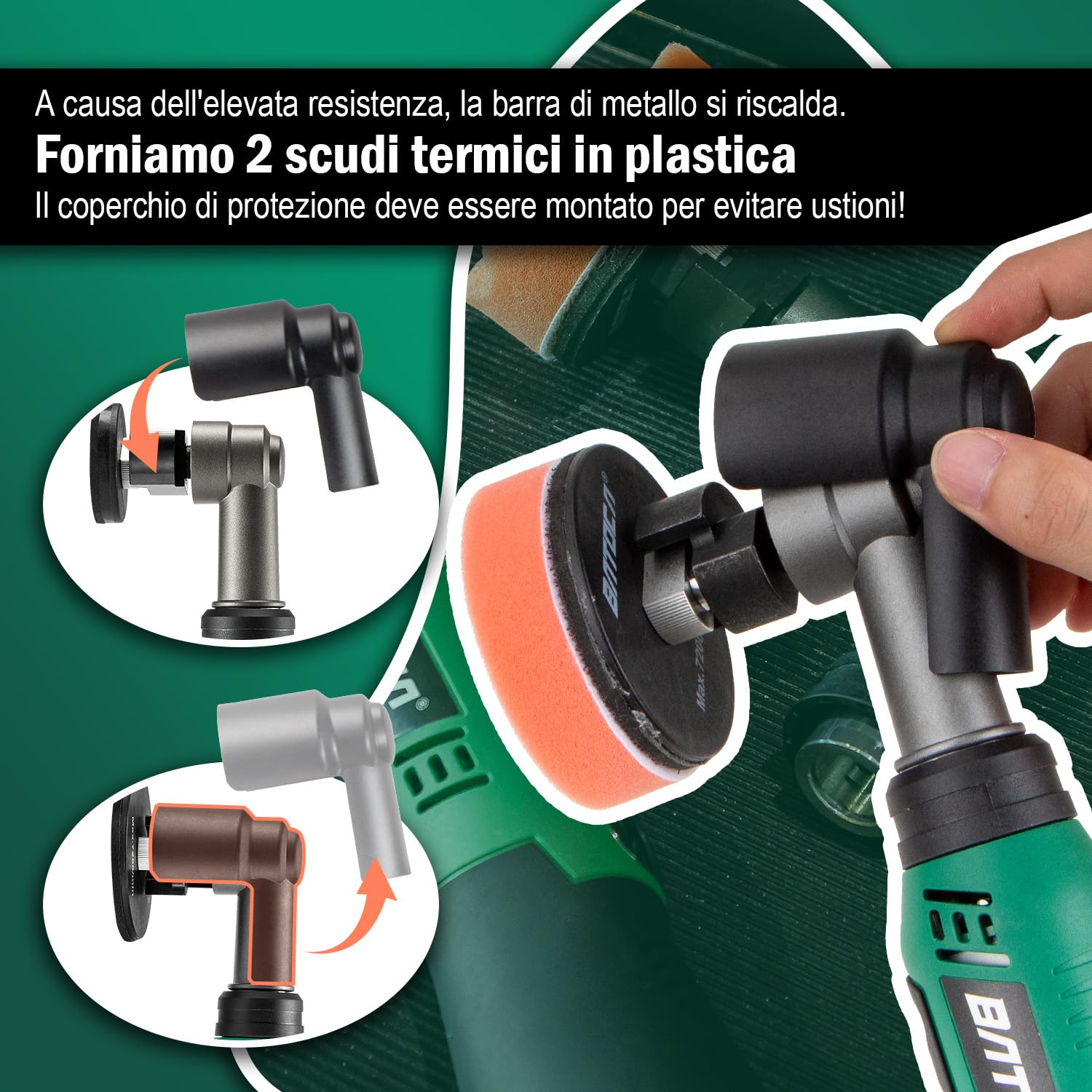 BATOCA S6 Mini Lucidatrice Batteria,12V Auto Lucidatrice per Dettagli,25mm/50mm/75mm Set Lucidatura Professionale,Cura della Vernice,Macchina per Lucidare DA&RO,1000-5000RPM&4200-21000RPM,Multiuso